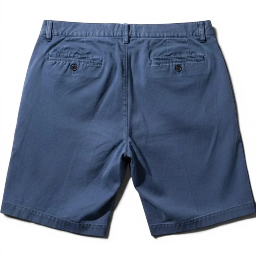 Banana Republic Emerson Shorts Mens 35 Navy Blue Chino Philipsburg Solid 1845-02